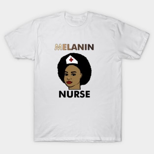 Afro Melanin Nurse, Black History African T-Shirt